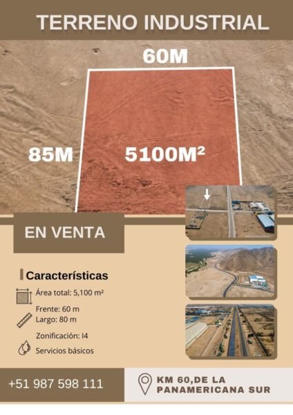 TERRENO INDUSTRIAL EN CHILCA!
